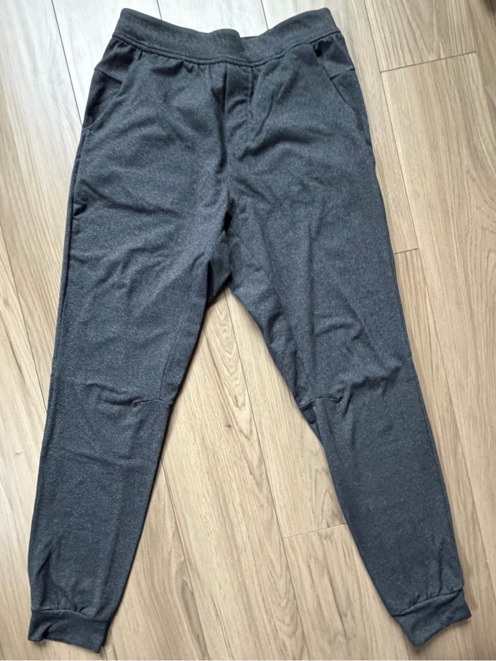 Lululemon Men Intent Jogger Sweatpants Sz S Grey/Black Heathered Zip Back Pocket